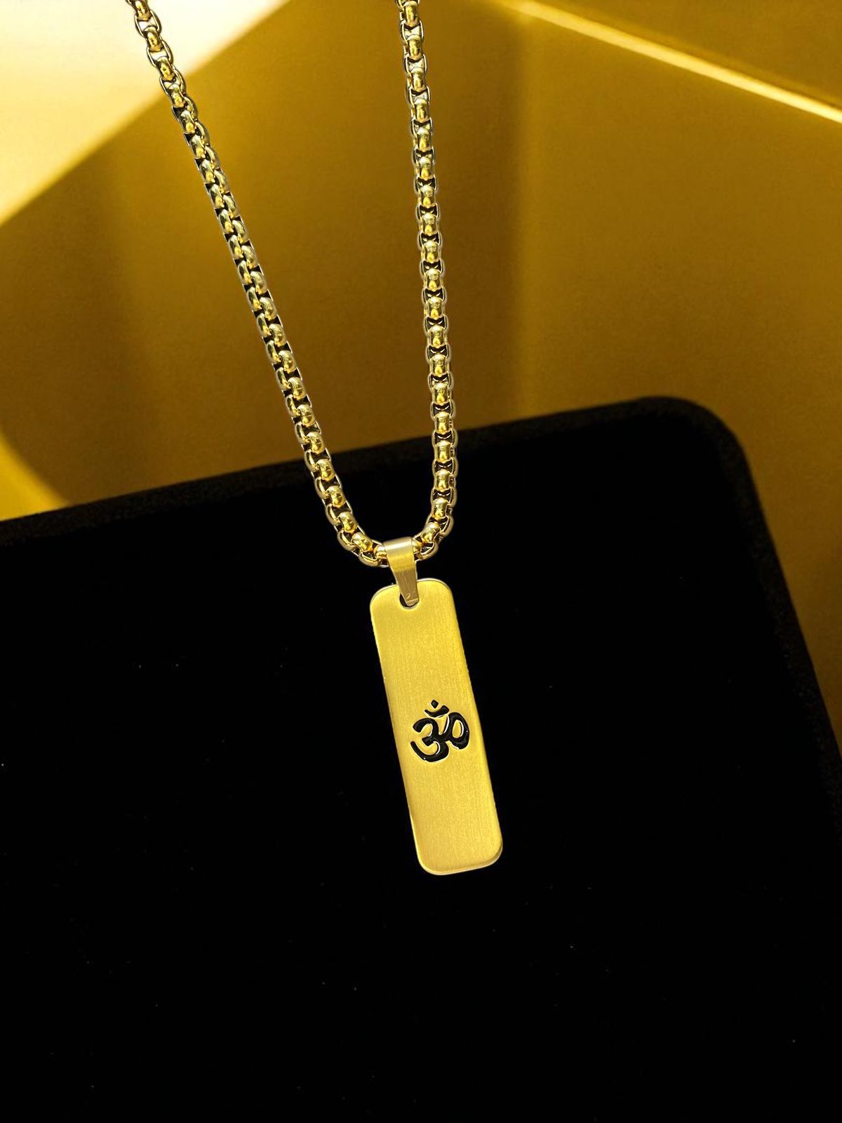 Om Matte Finish Luxe Neckchain For Men (24 Inch)