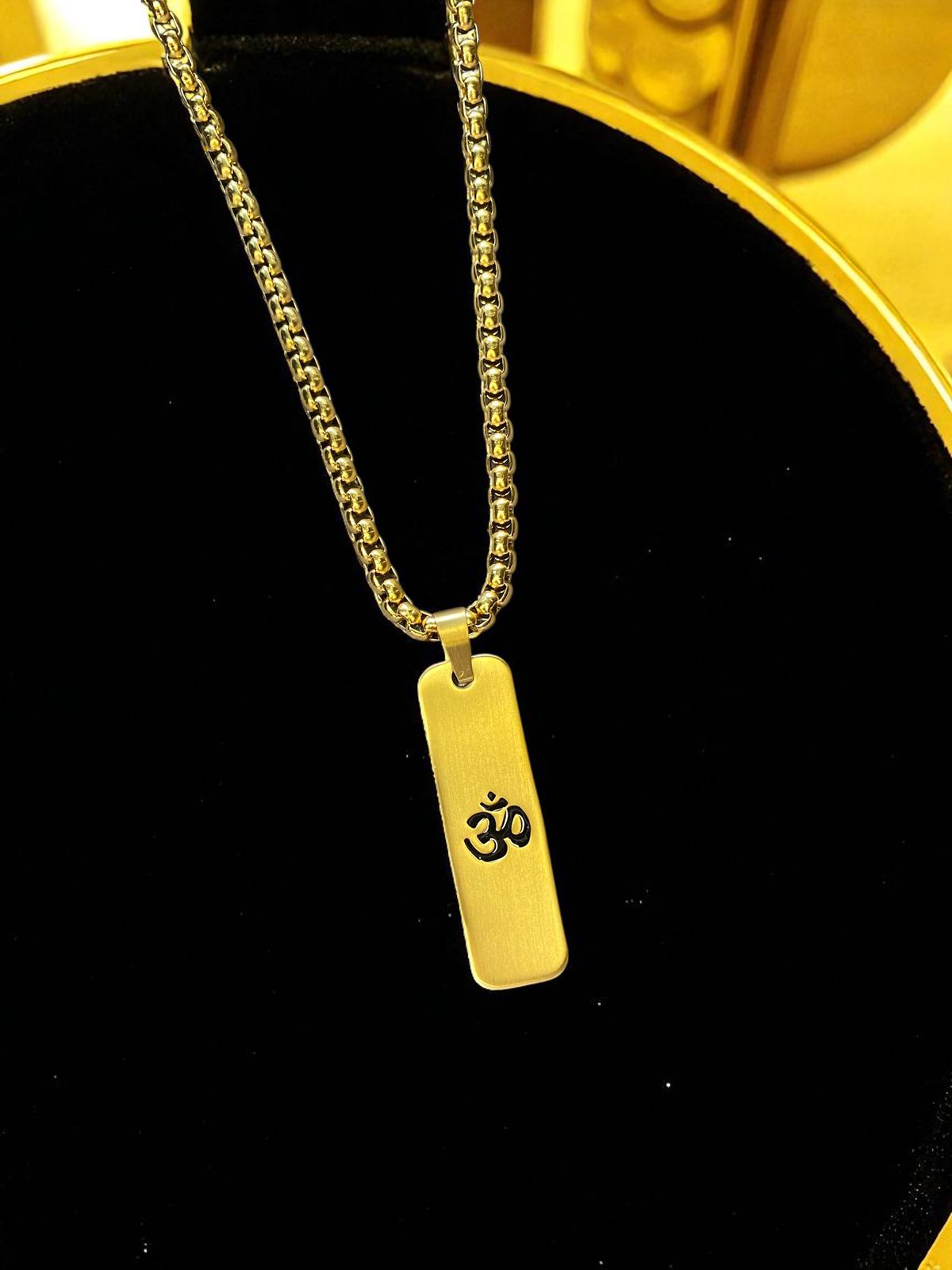 Om Matte Finish Luxe Neckchain For Men (24 Inch)