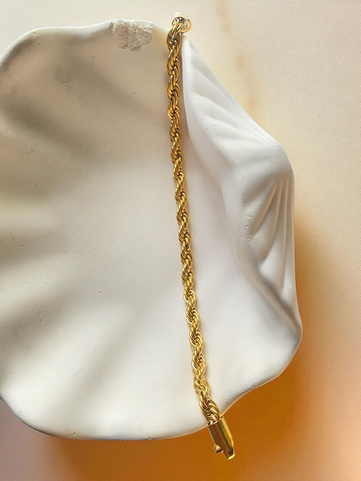 Rope Chain Bracelet In Gold Plated (8 Inch)