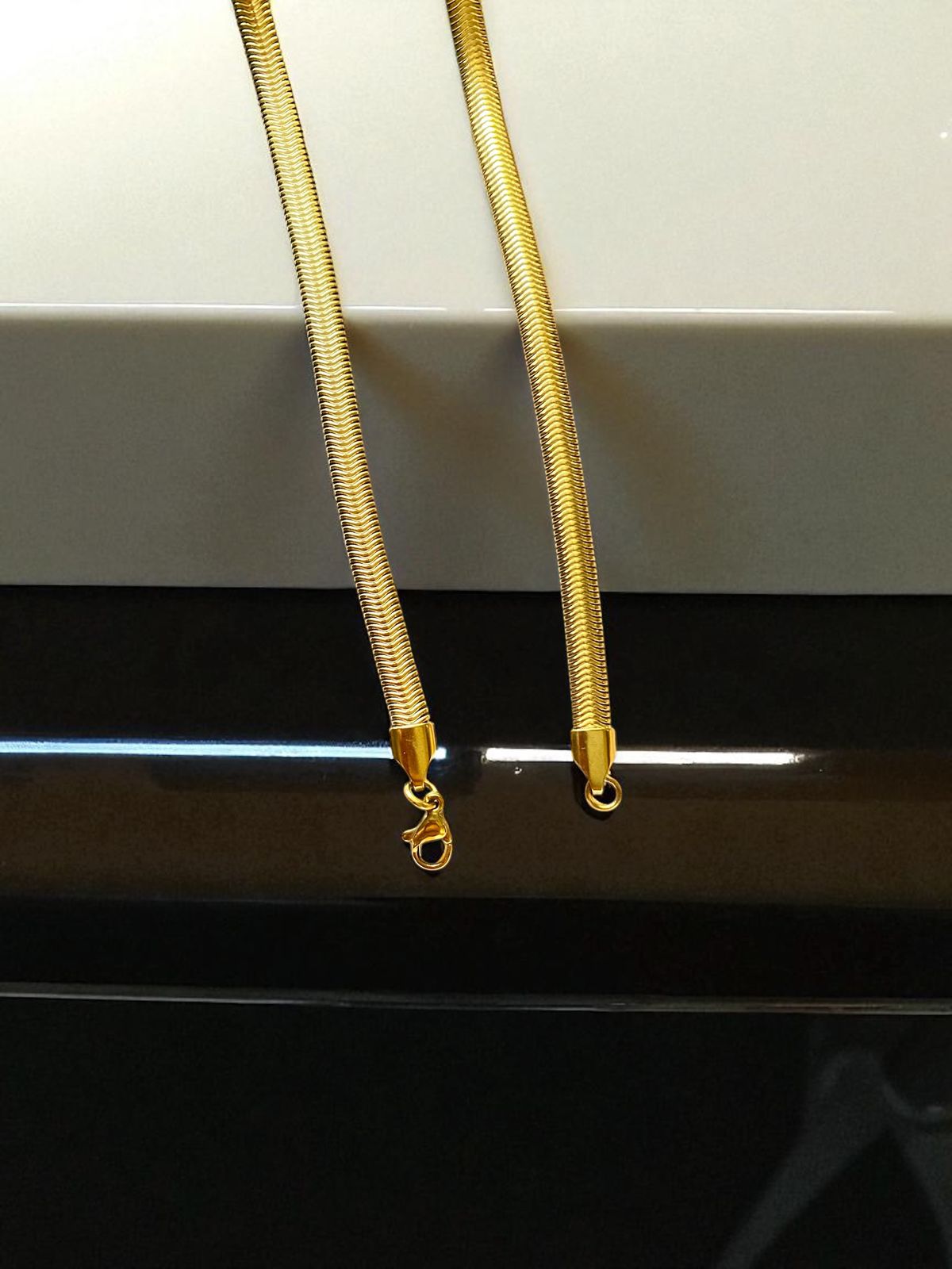 Gold Plated Snake Chain For Men (21.5 Inch)