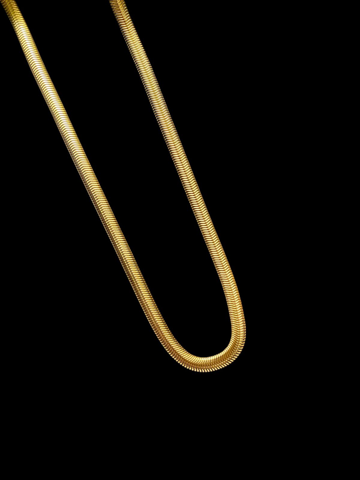 Gold Plated Snake Chain For Men (21.5 Inch)