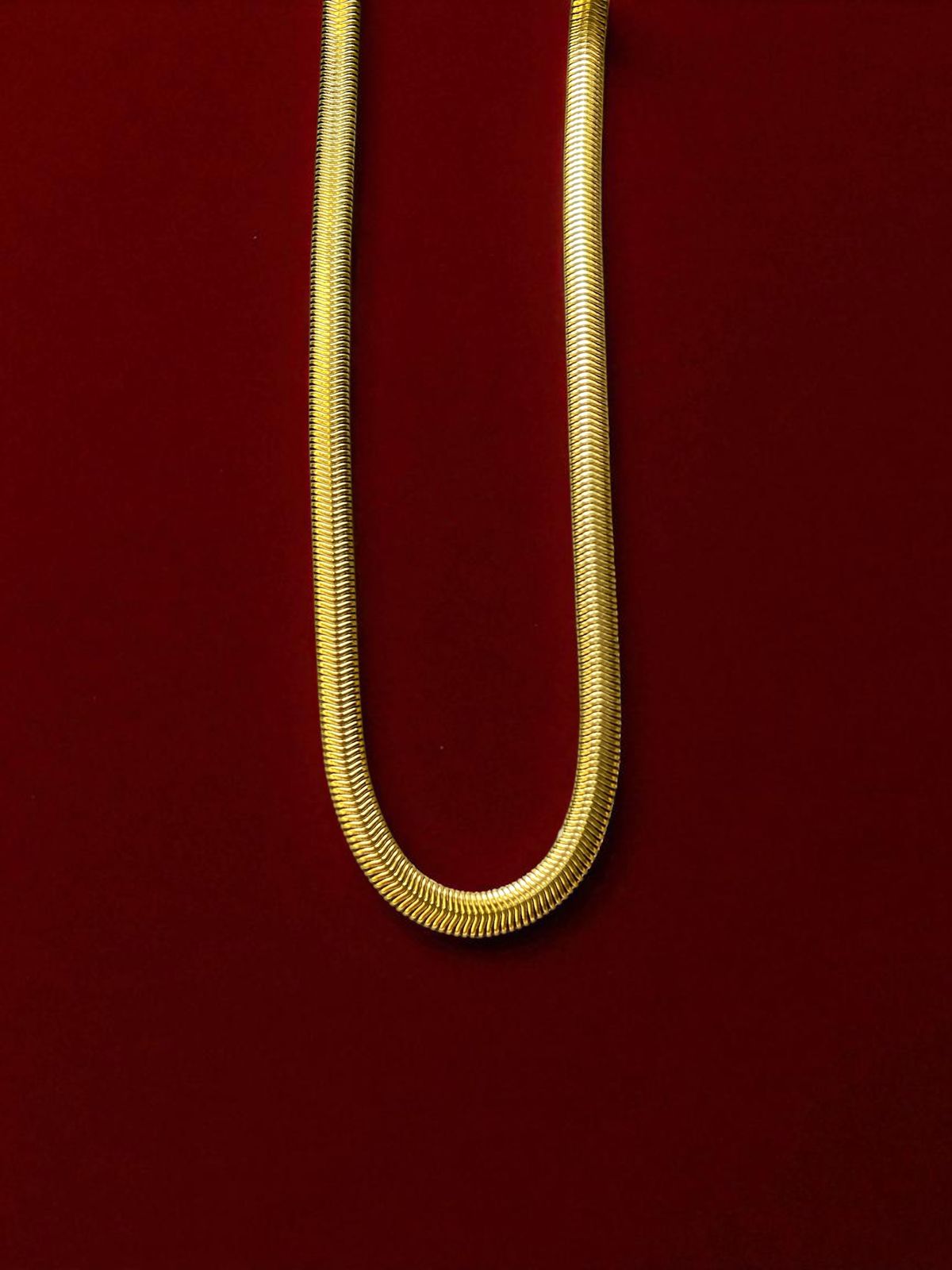 Gold Plated Snake Chain For Men (21.5 Inch)