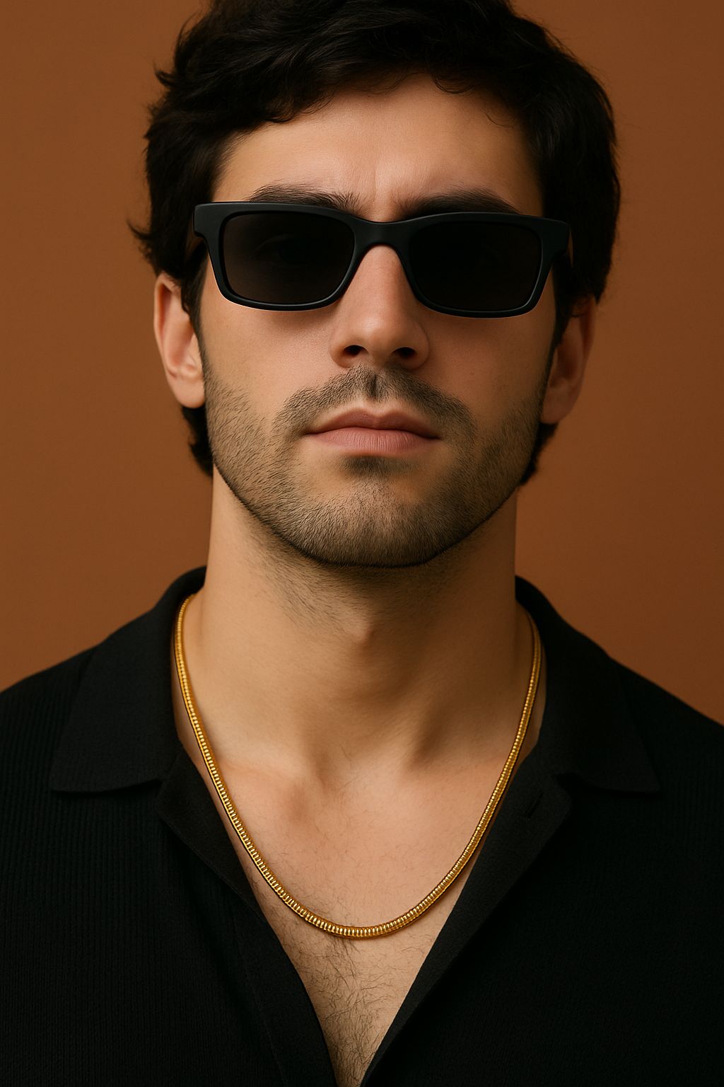 Gold Plated Snake Chain For Men (21.5 Inch)