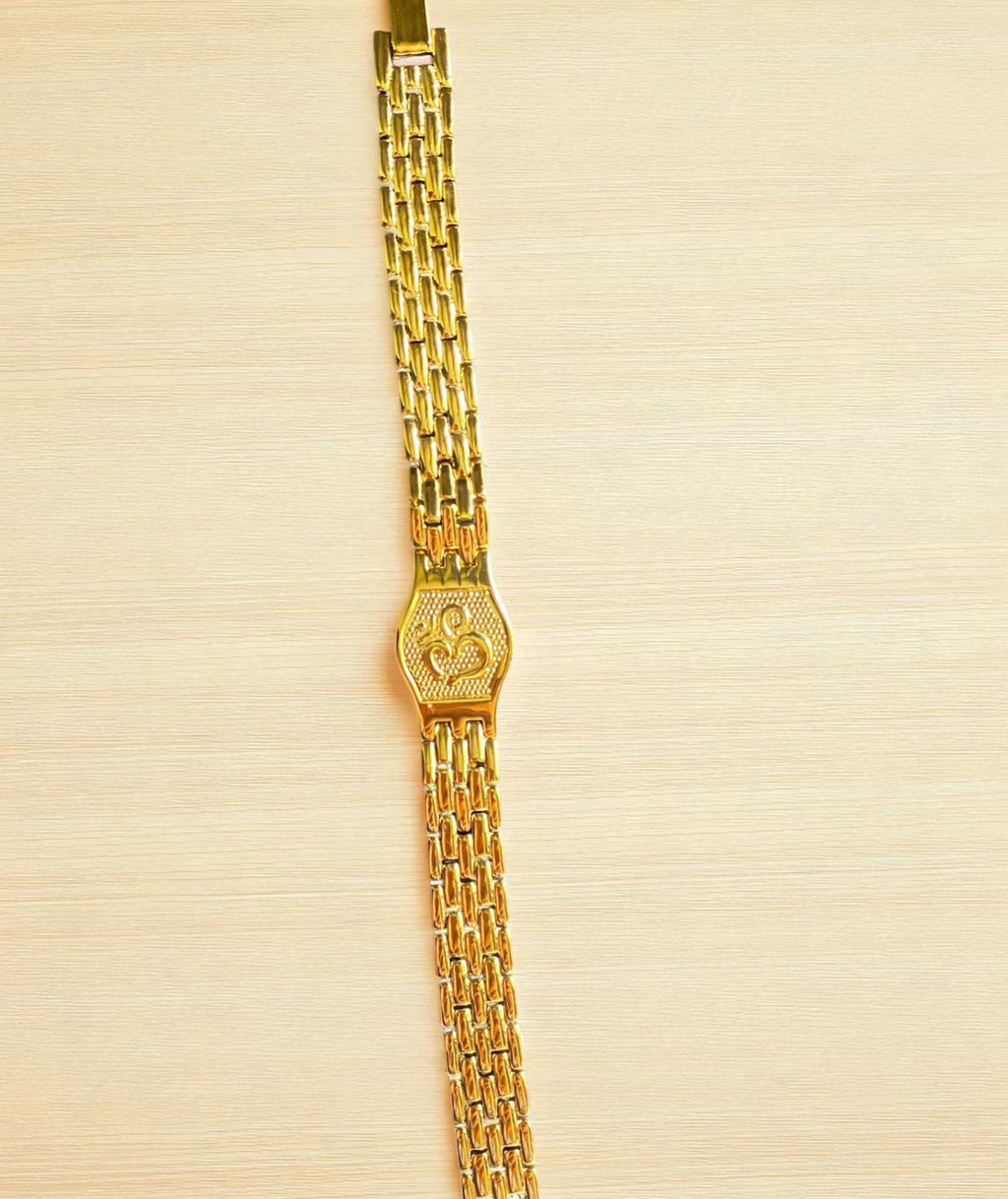 Premium Om Gold Bracelet For Men
