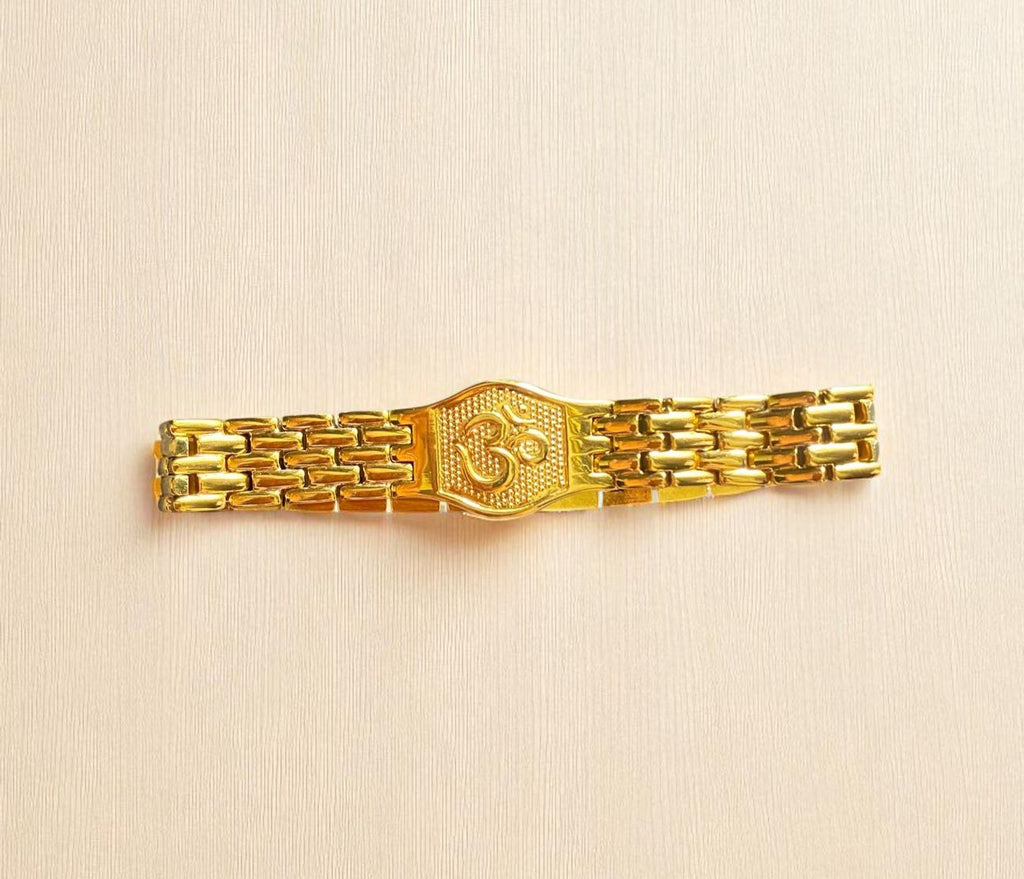Premium Om Gold Bracelet For Men