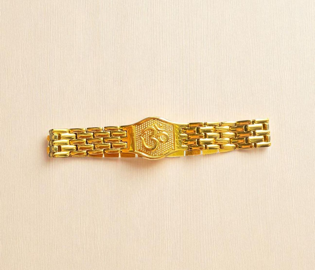 Premium Om Gold Bracelet For Men