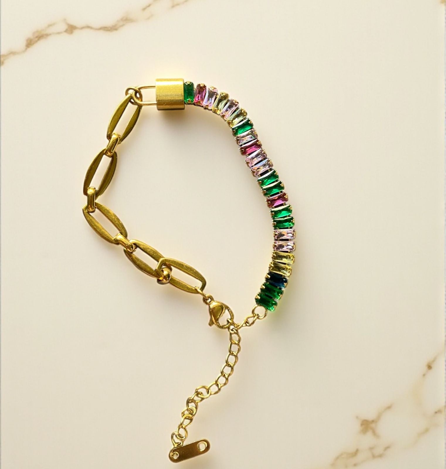 Aurora Gem Chain Bracelet