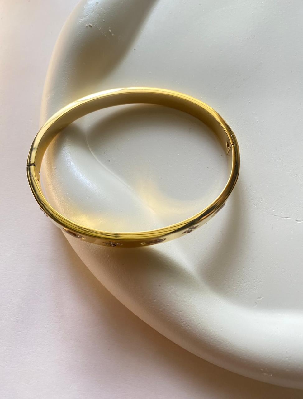 Golden Muse Luxe Crystal Bangle
