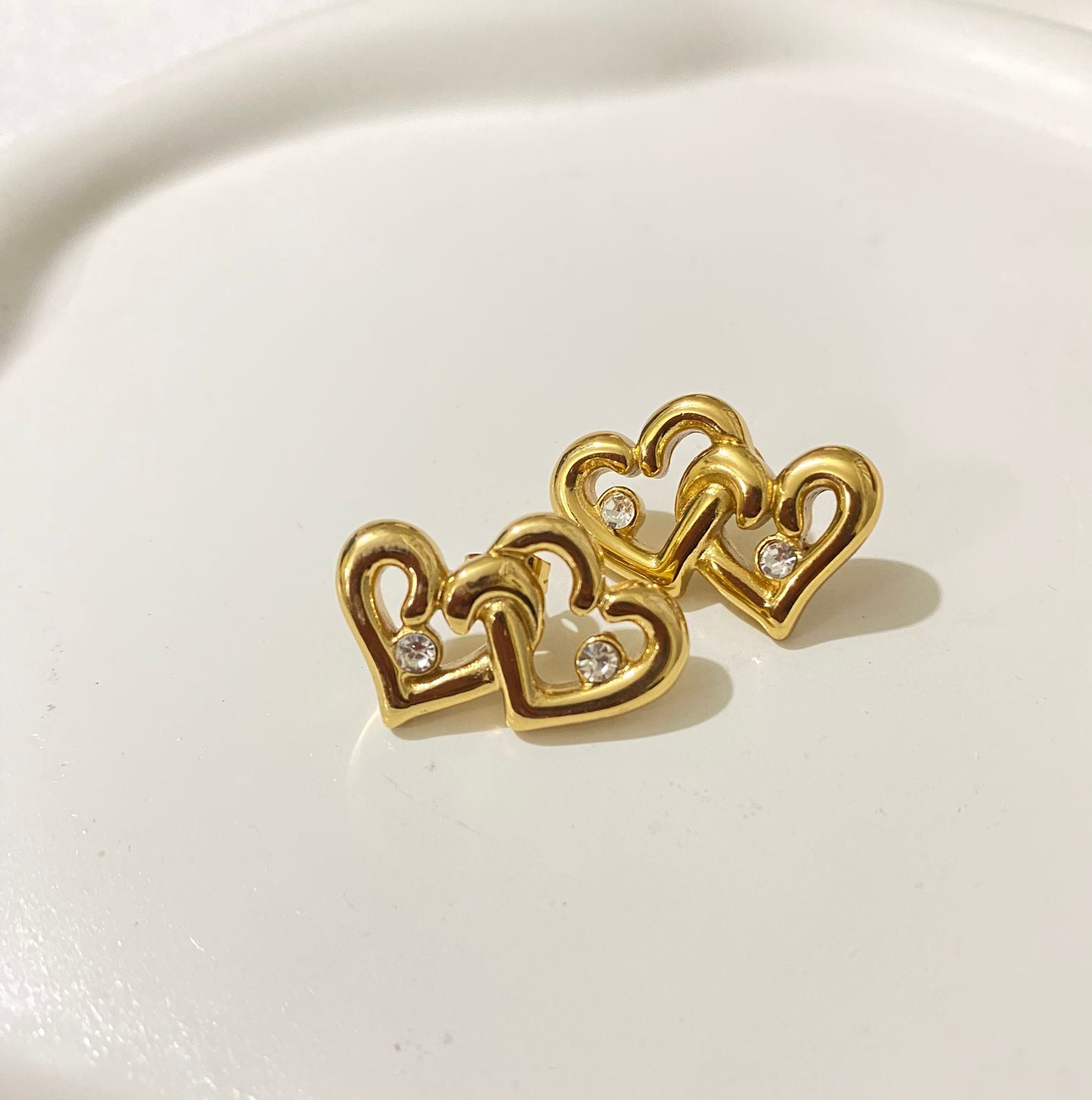 Stardust Heart Studs