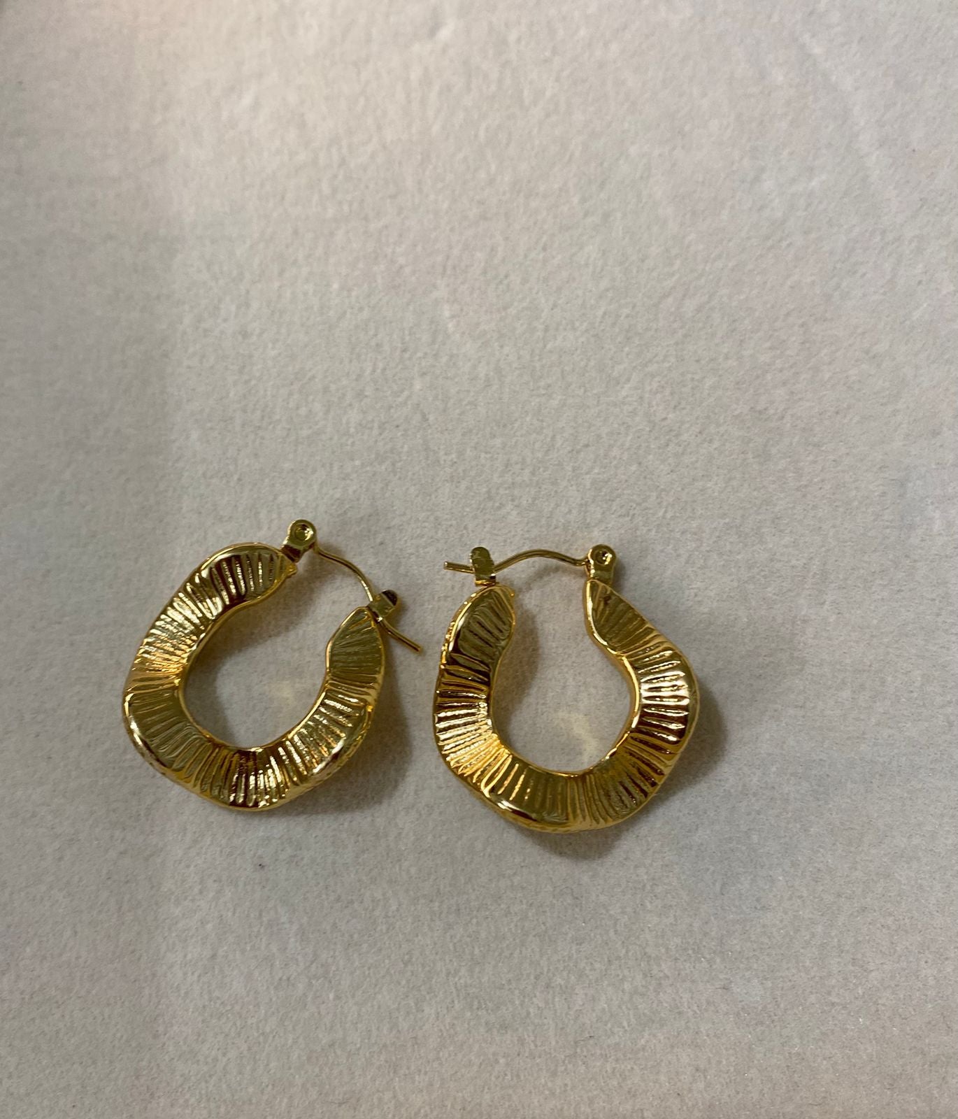 Golden Muse Wave Hoops