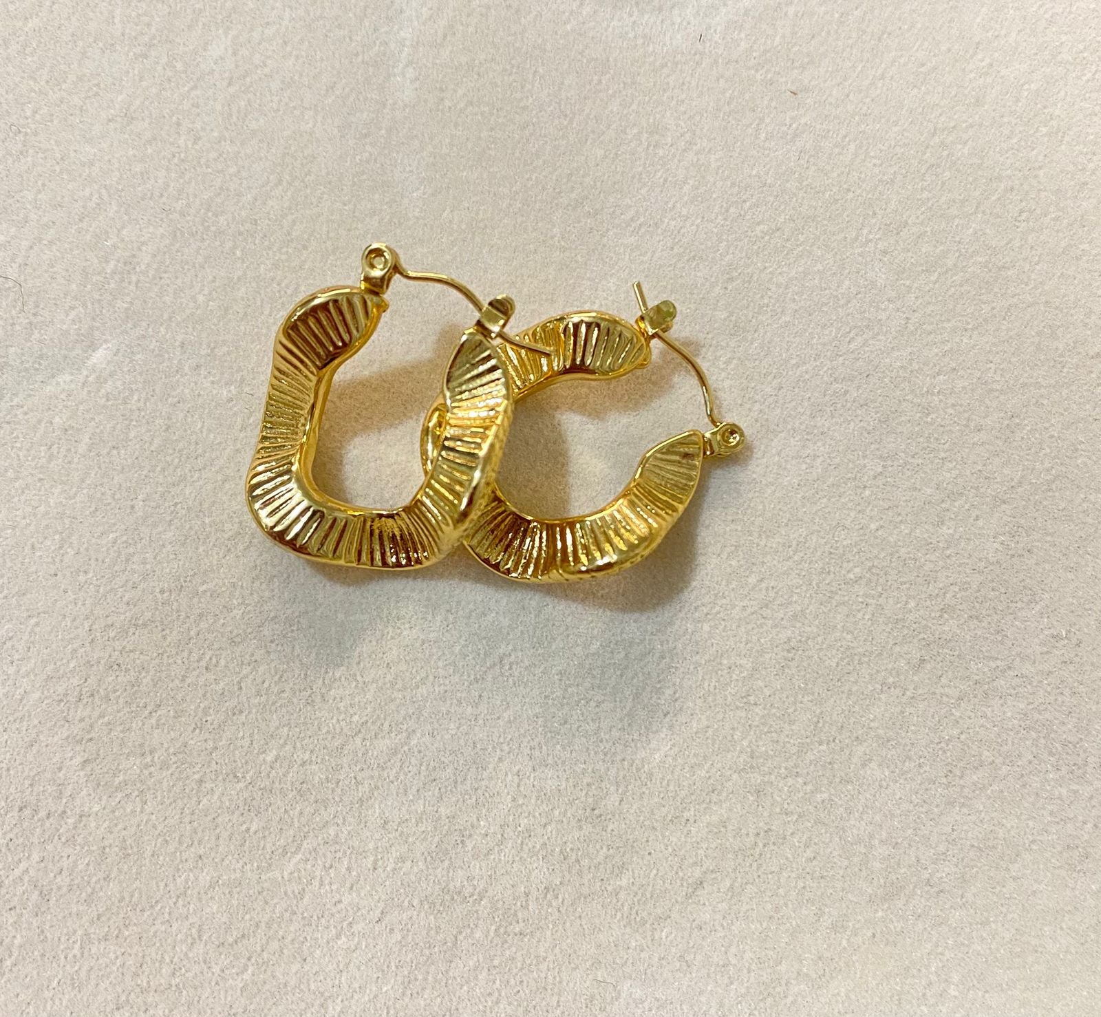 Golden Muse Wave Hoops